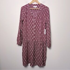 Velvet by Graham & Spencer Ditsy Floral Long Sleeve Midi Dress Transitional Fall